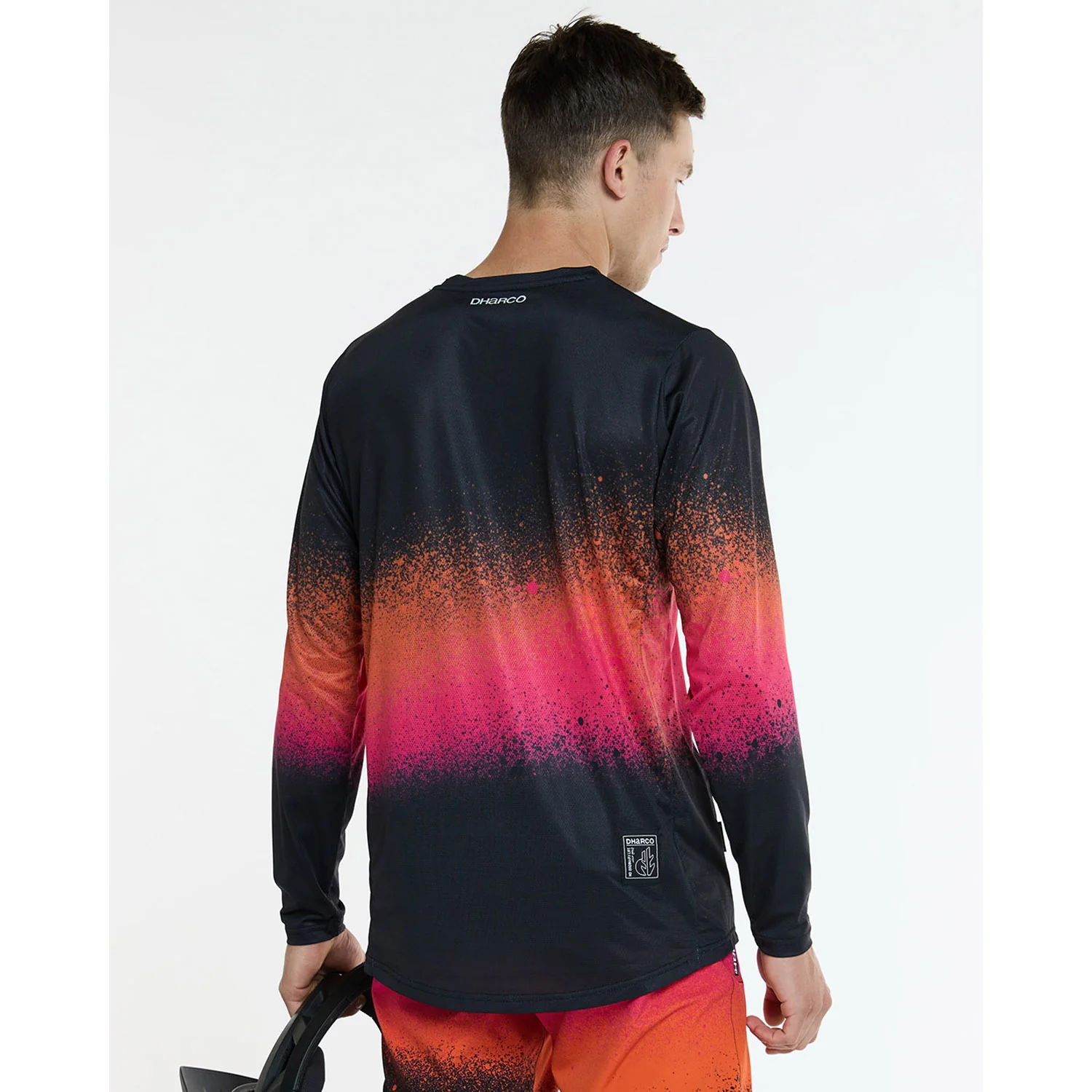 Maillot DHARCO RACE BLACK SNAKE Manches Longues Noir/Orange - Image 2