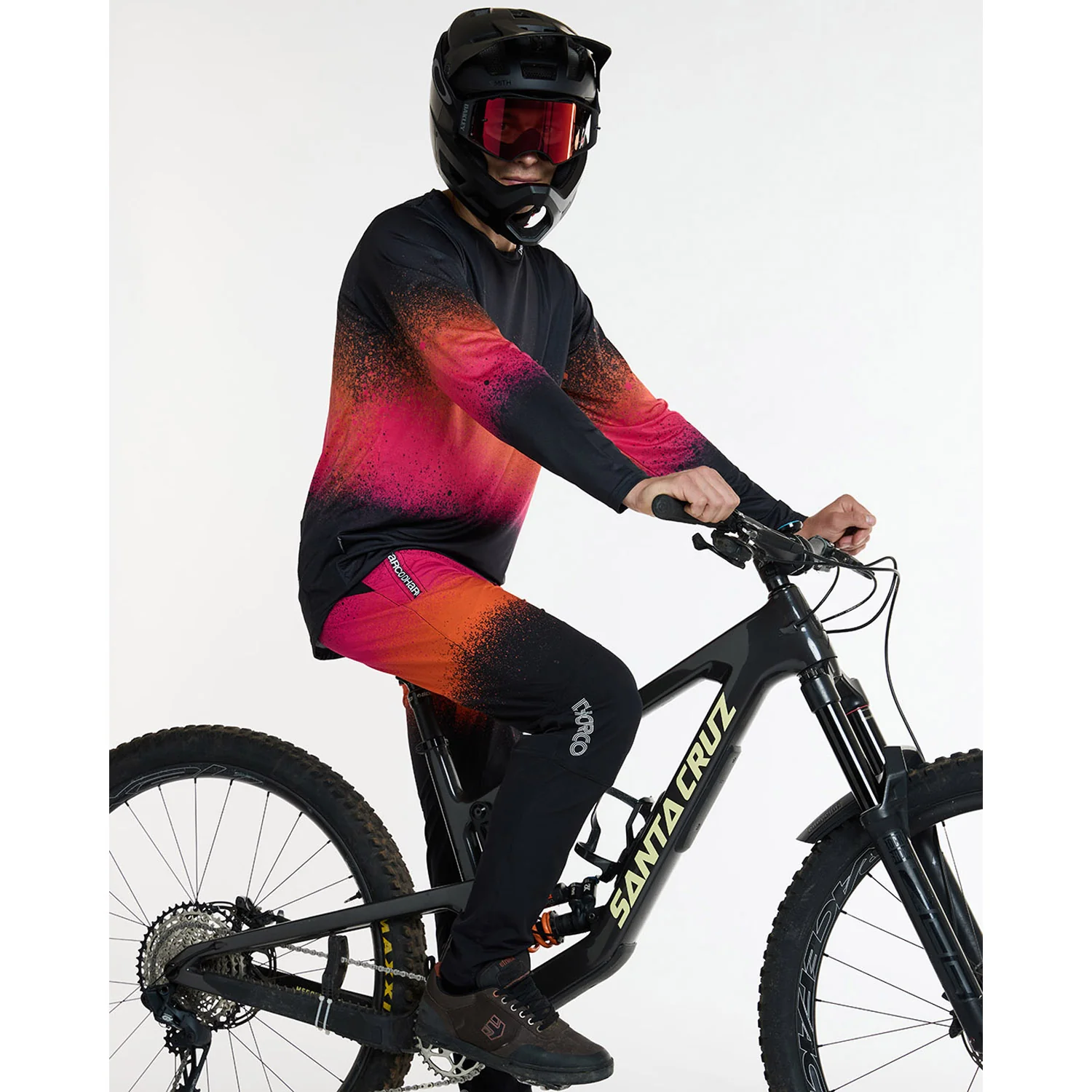 Maillot DHARCO RACE BLACK SNAKE Manches Longues Noir/Orange - Image 7