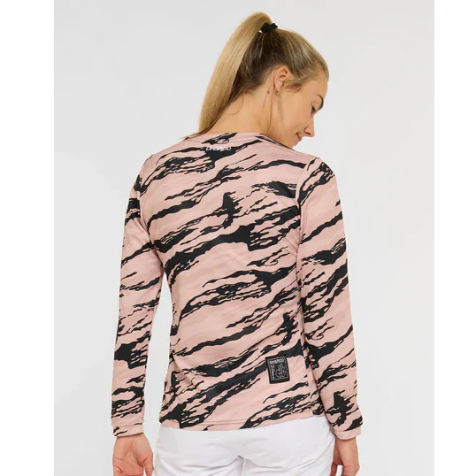 Maillot DHARCO GRAVITY AMBUSH Manches Longues Femme Rose/Noir - Image 2