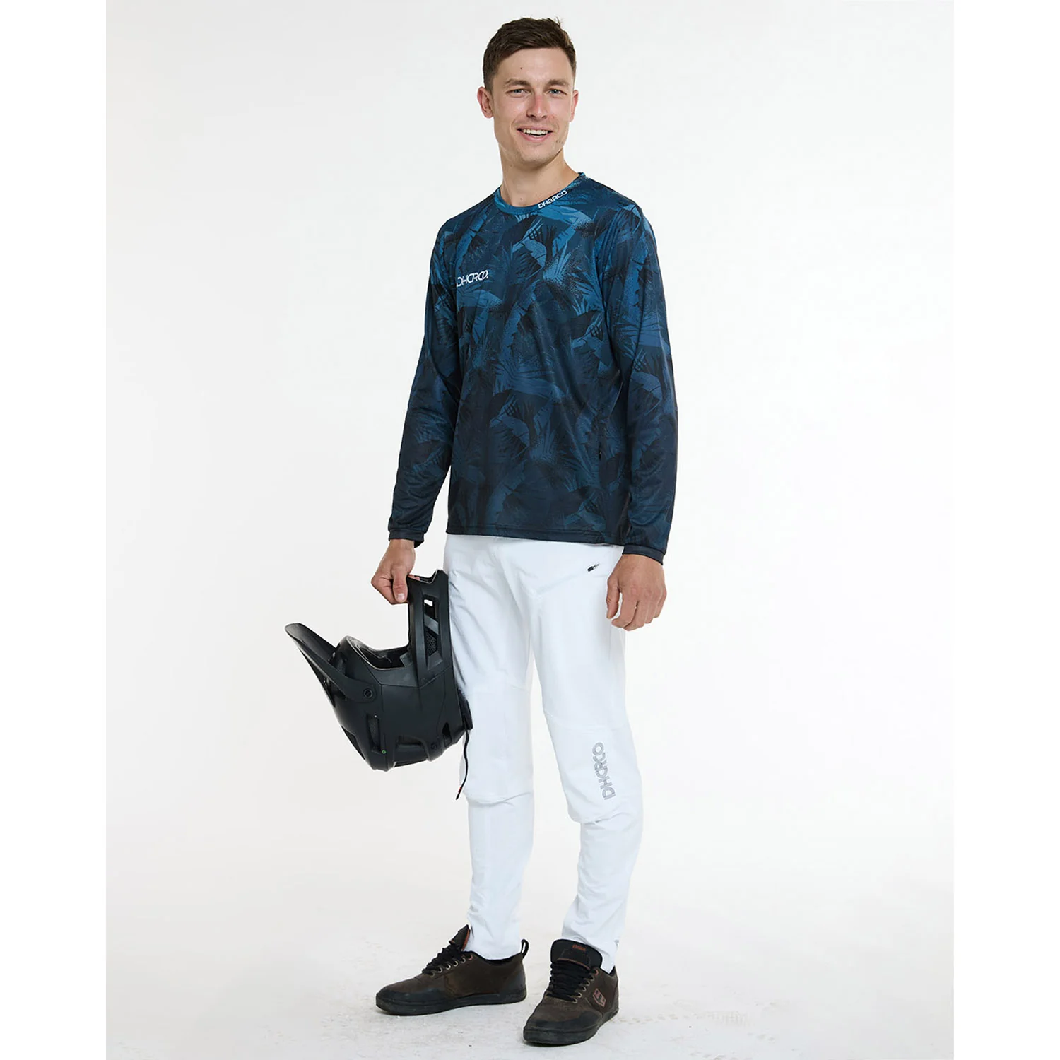 Maillot DHARCO GRAVITY DARK ROOM Manches Longues Bleu - Image 4