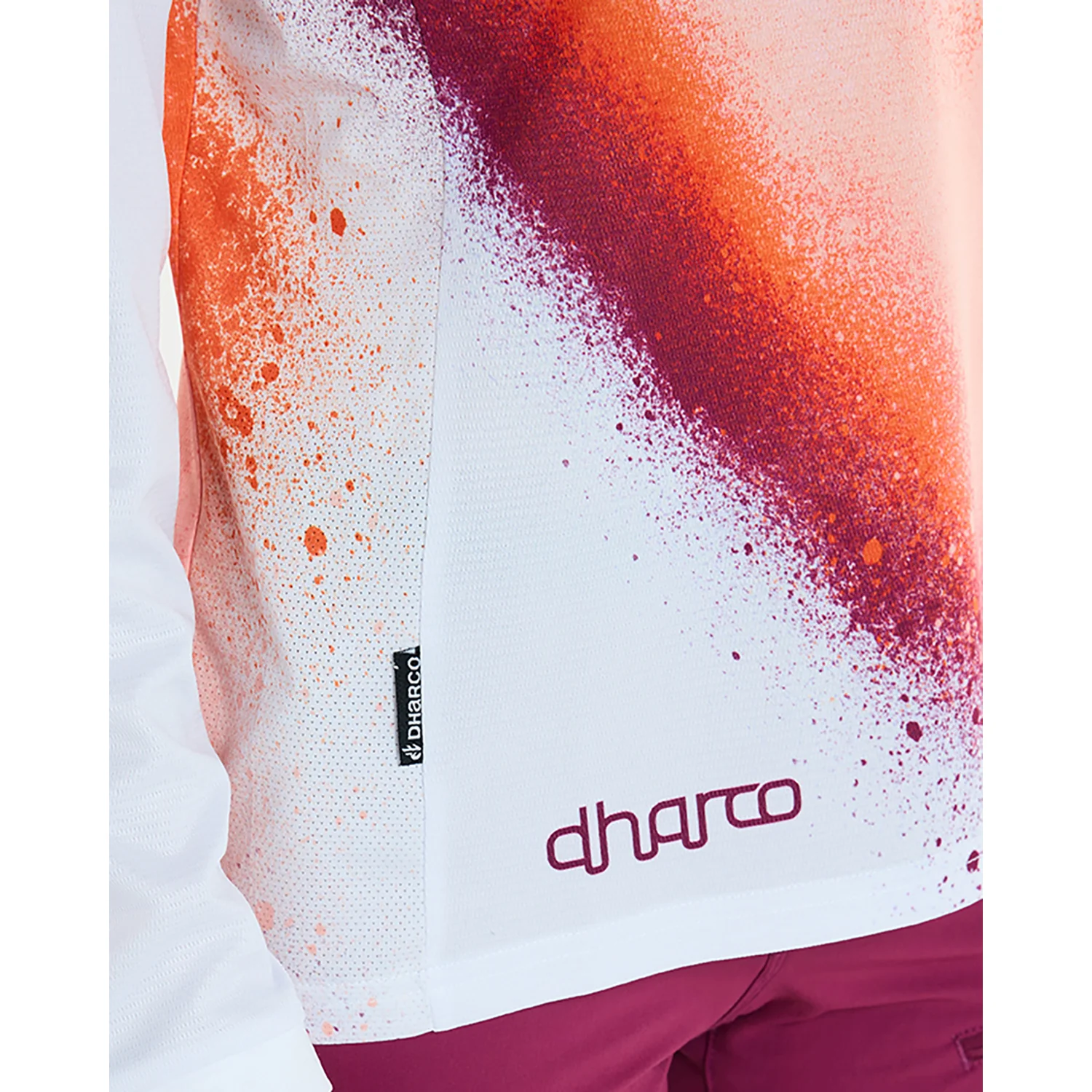 Maillot DHARCO GRAVITY FIREBIRD Manches Longues Femme Blanc/Orange - Image 9