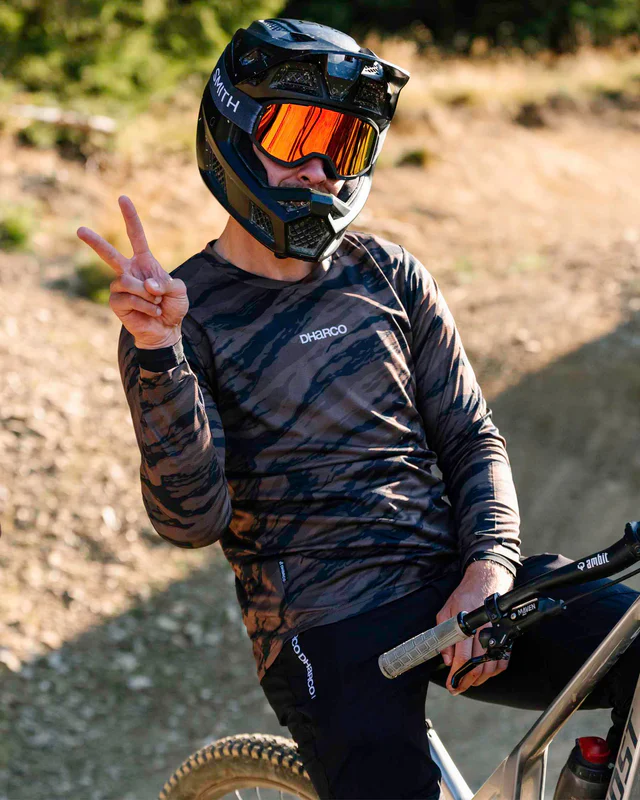 Maillot DHARCO GRAVITY RECON Manches Longues Noir/Marron - Image 8