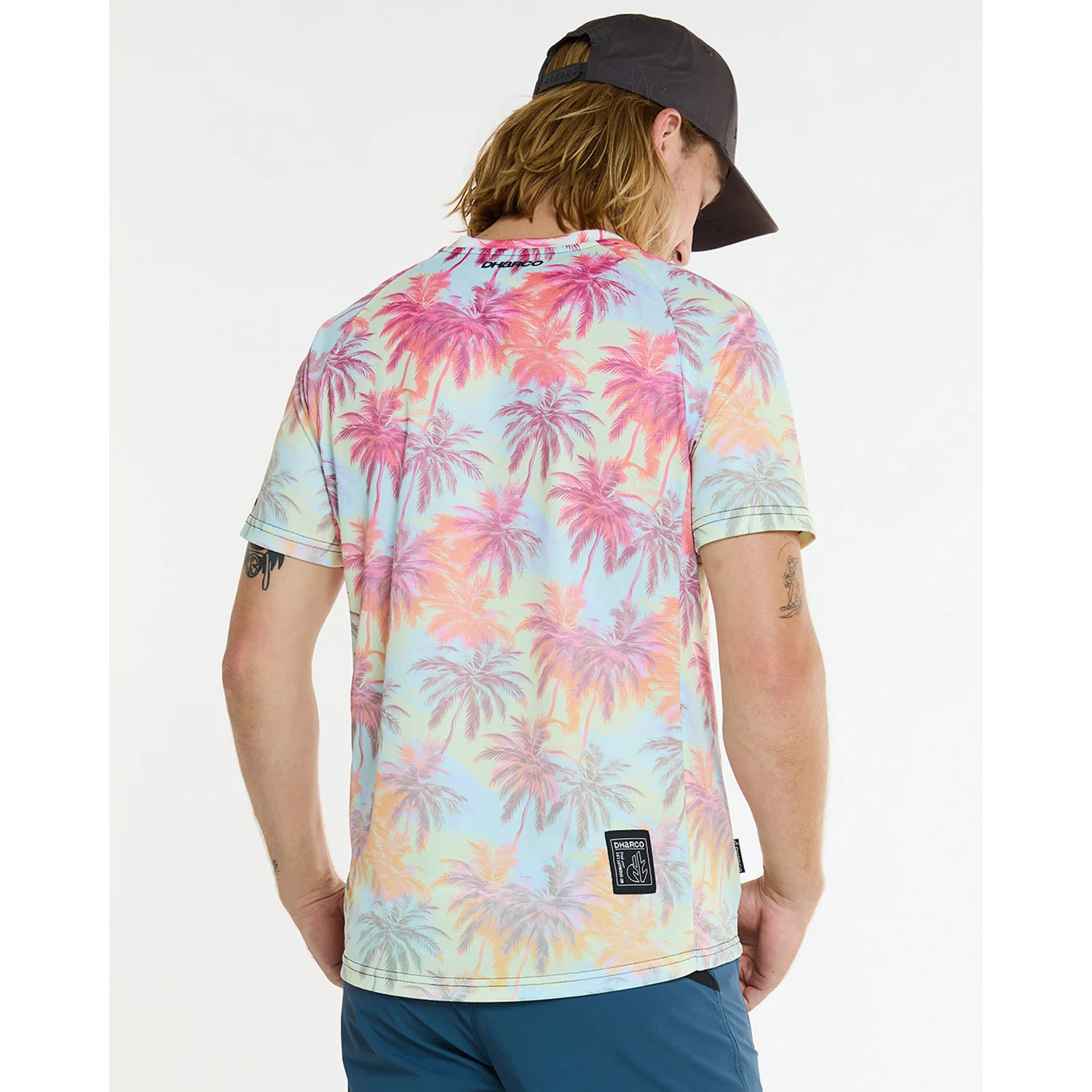 Maillot DHARCO HIGHBALL Manches Courtes Rose/Bleu - Image 2