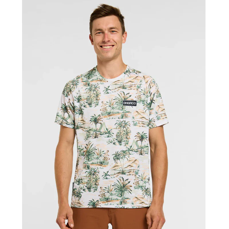 Maillot DHARCO LOST Manches Courtes Beige/Vert