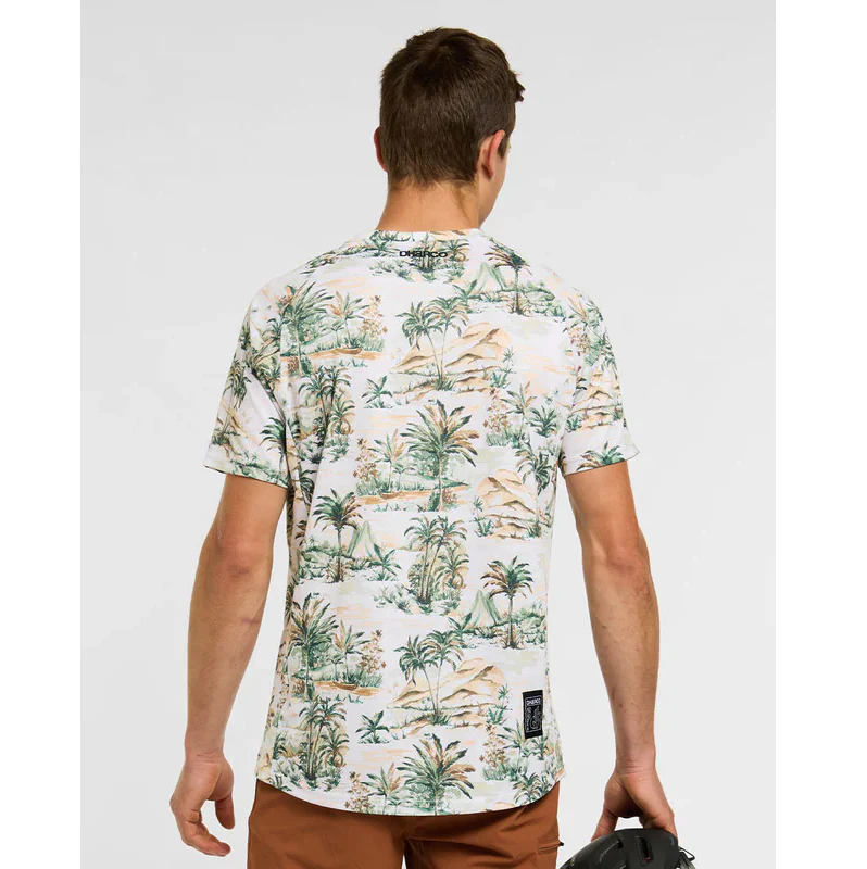 Maillot DHARCO LOST Manches Courtes Beige/Vert - Image 2