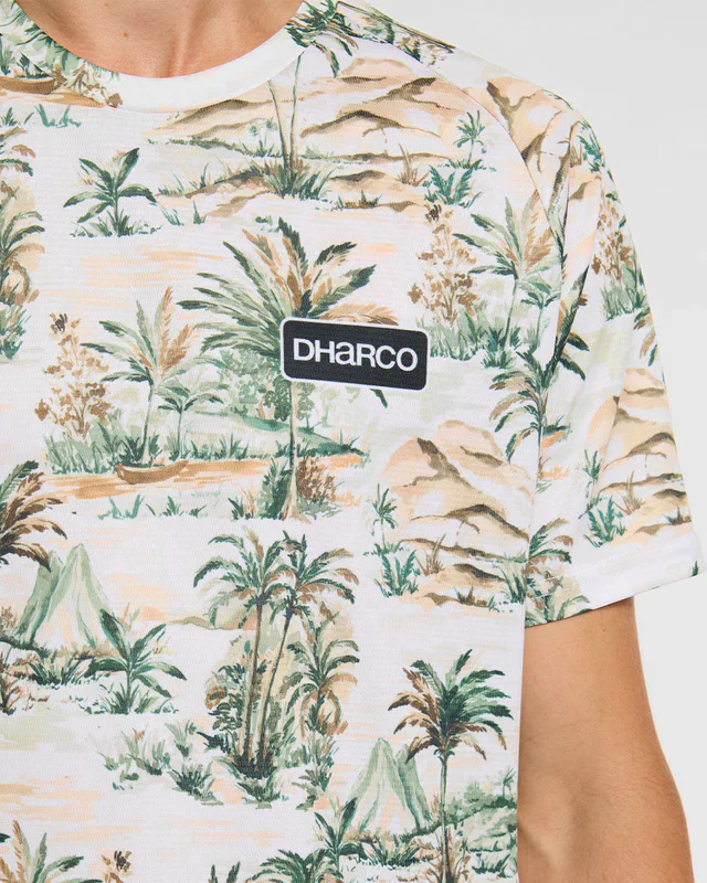 Maillot DHARCO LOST Manches Courtes Beige/Vert - Image 6