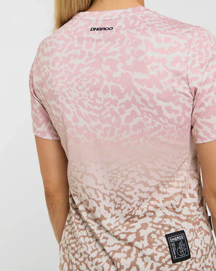 Maillot DHARCO PRISCILLA Manches Courtes Femme Beige/Rose - Image 4