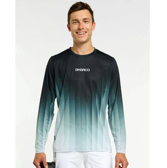 Maillot DHARCO RACE MIDNIGHT PRISM Manches Longues Vert