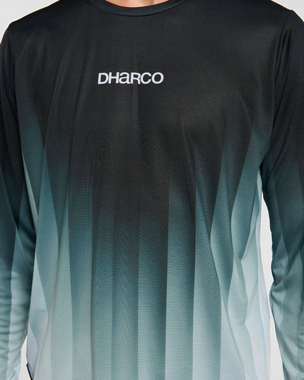 Maillot DHARCO RACE MIDNIGHT PRISM Manches Longues Vert - Image 6