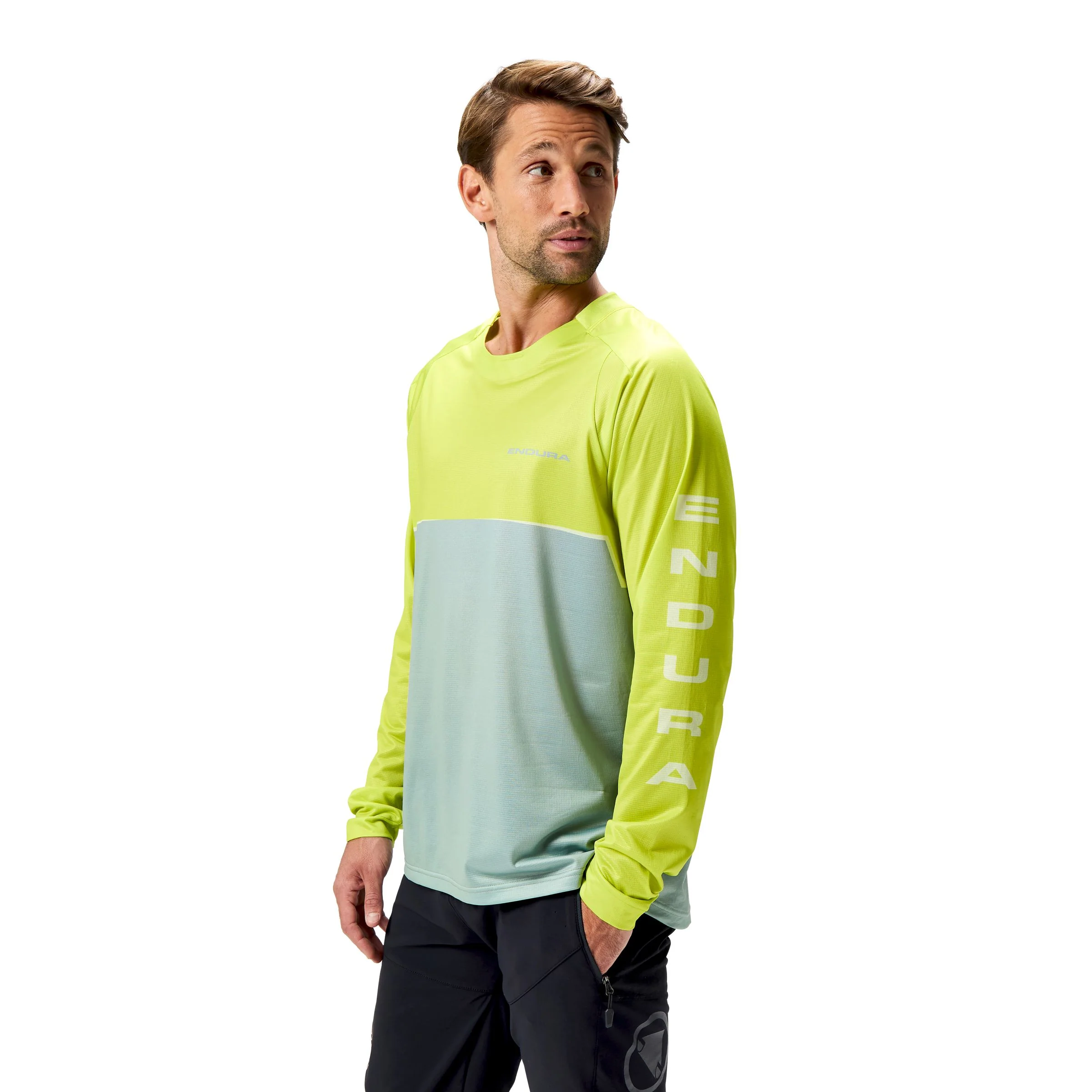 Maillot ENDURA CORE PRINTED Manches Longues Vert - Image 10