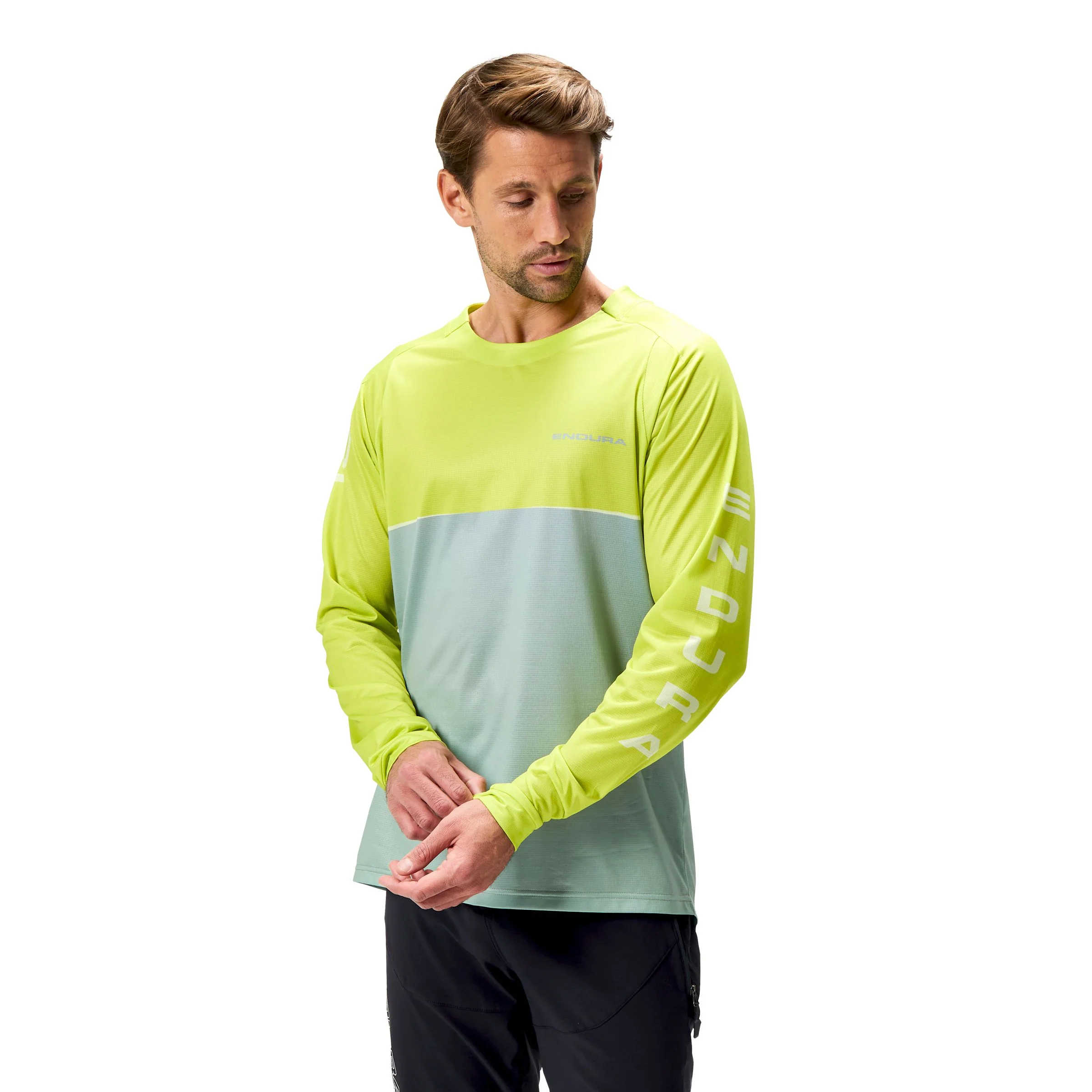 Maillot ENDURA CORE PRINTED Manches Longues Vert - Image 3