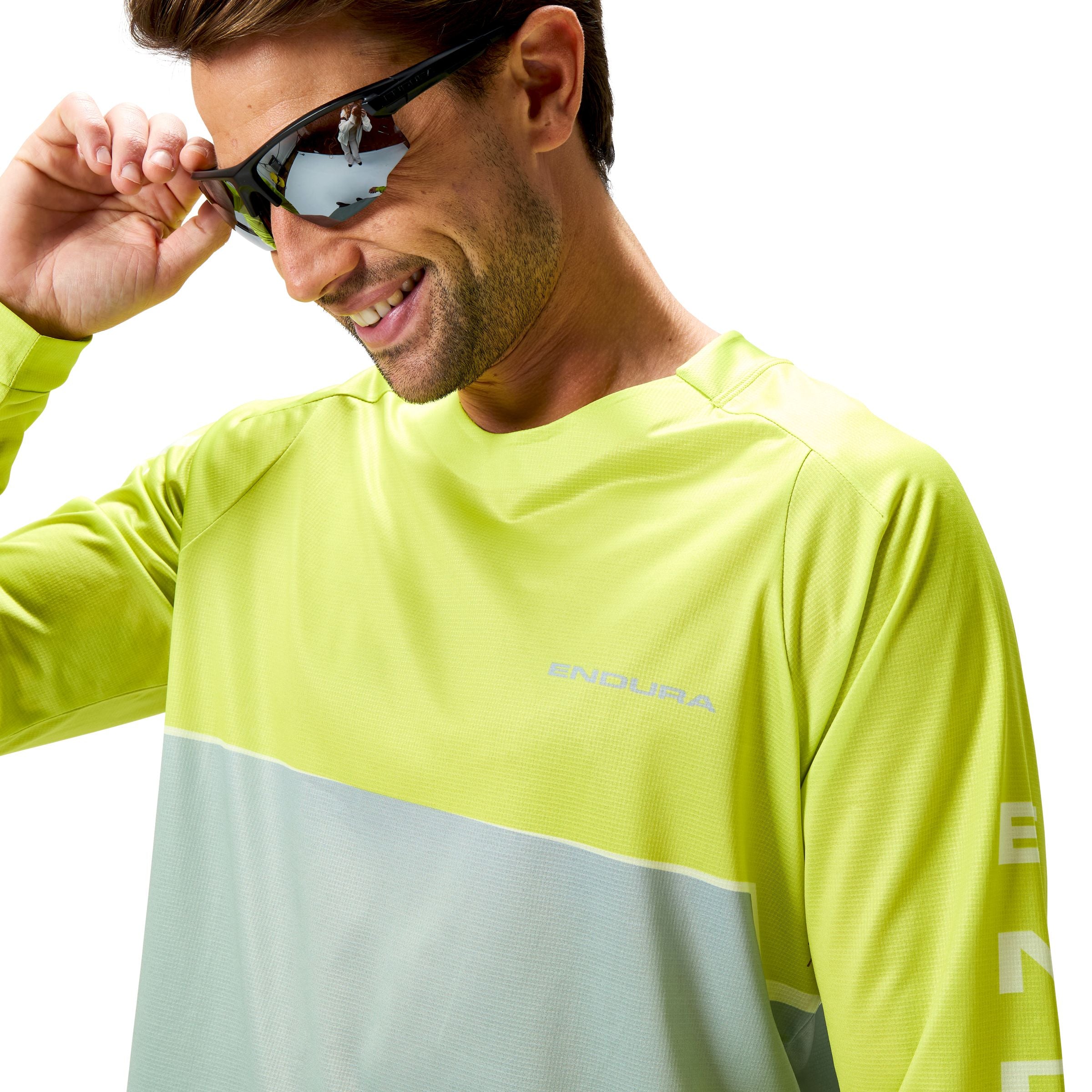 Maillot ENDURA CORE PRINTED Manches Longues Vert - Image 6