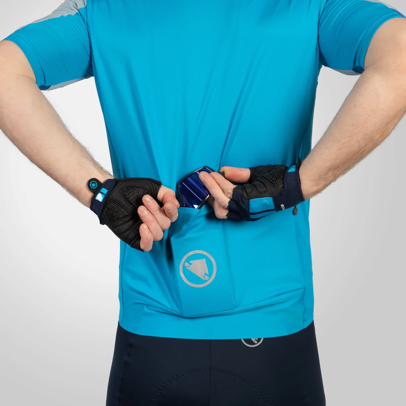 Maillot ENDURA FS260 Manches Courtes Bleu - Image 3