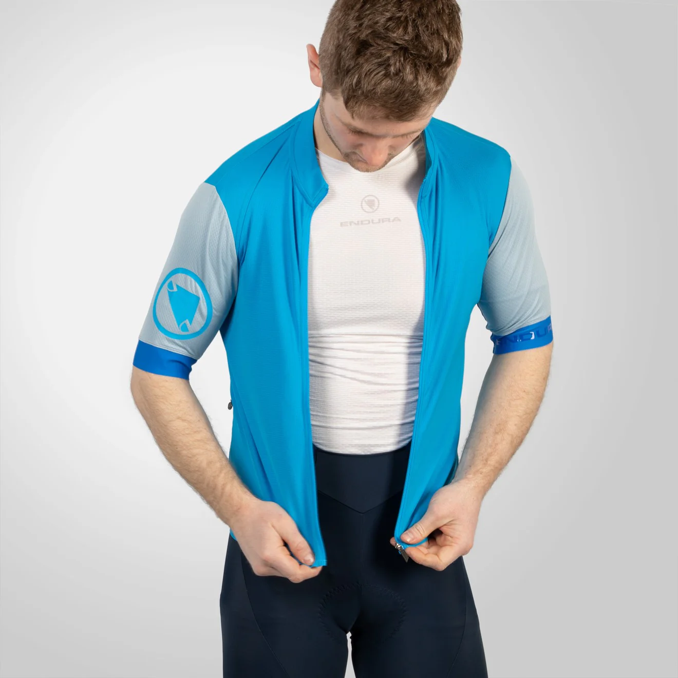 Maillot ENDURA FS260 Manches Courtes Bleu - Image 5
