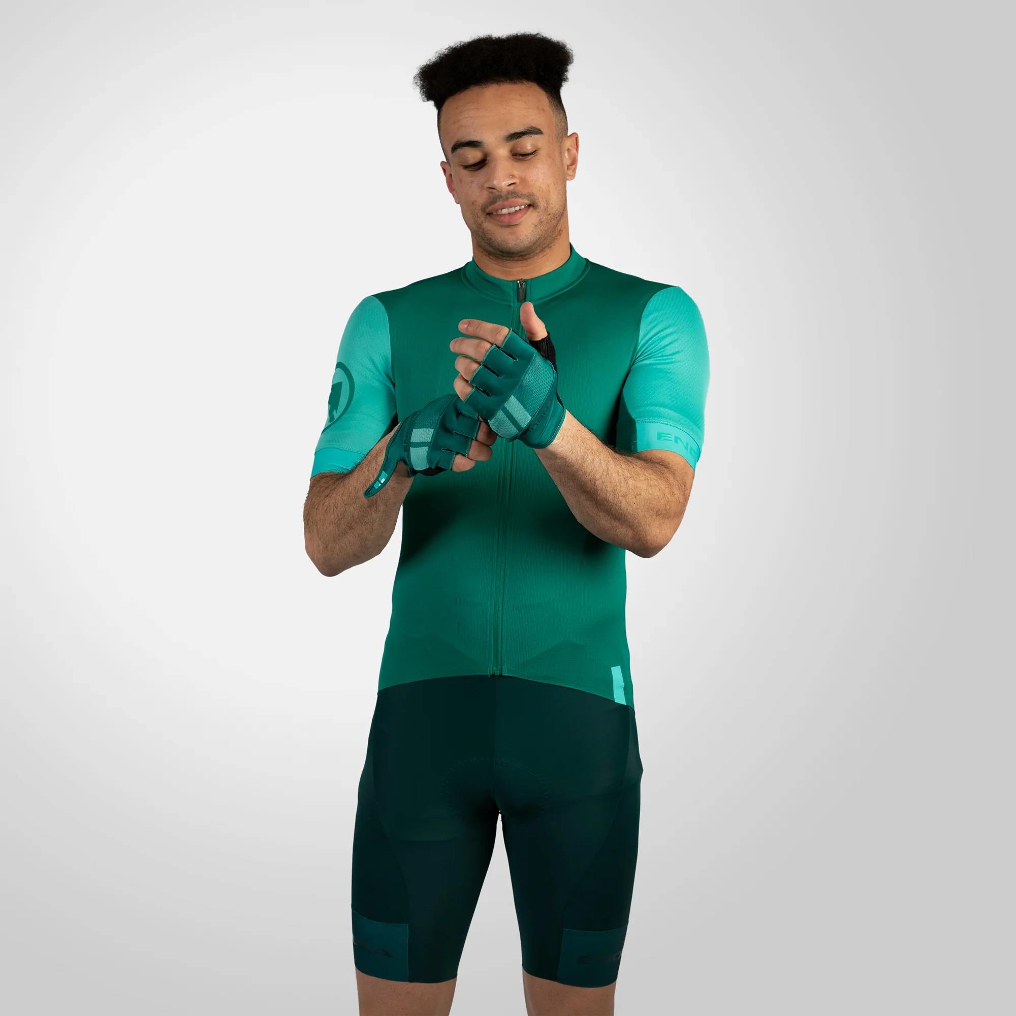 Maillot ENDURA FS260 Manches Courtes Vert/Turquoise - Image 3