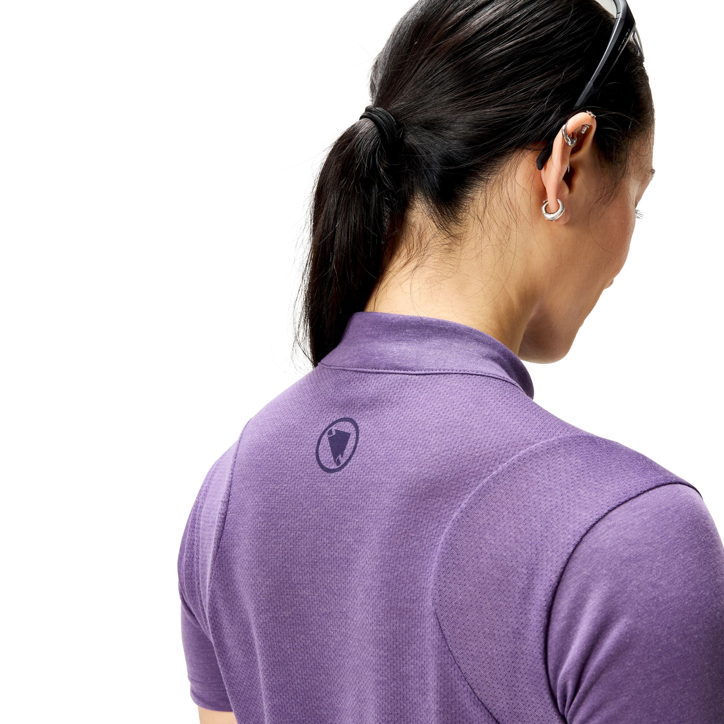 Maillot ENDURA LOOP ZIPPED Manches Courtes Femme Violet - Image 6