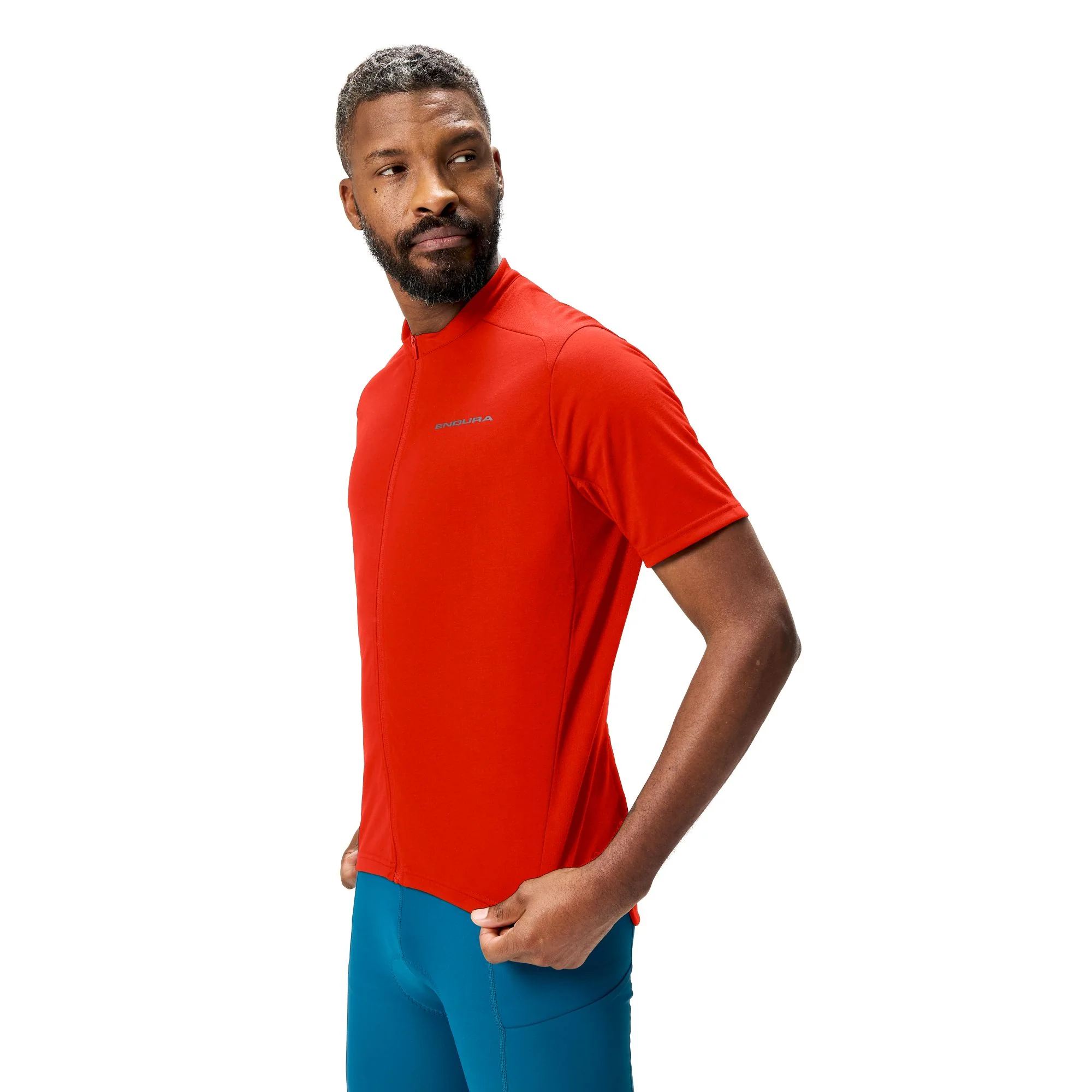 Maillot ENDURA LOOP ZIPPED Manches Courtes Rouge - Image 4