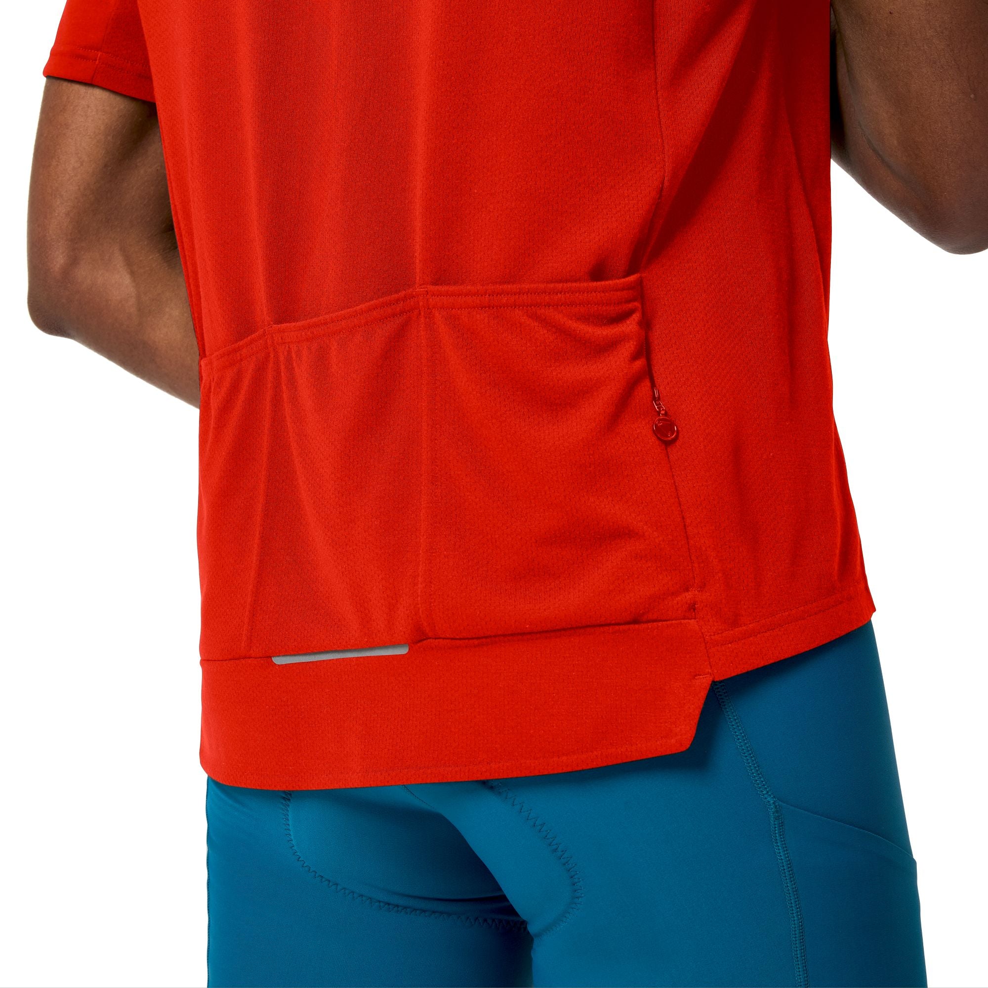 Maillot ENDURA LOOP ZIPPED Manches Courtes Rouge - Image 6