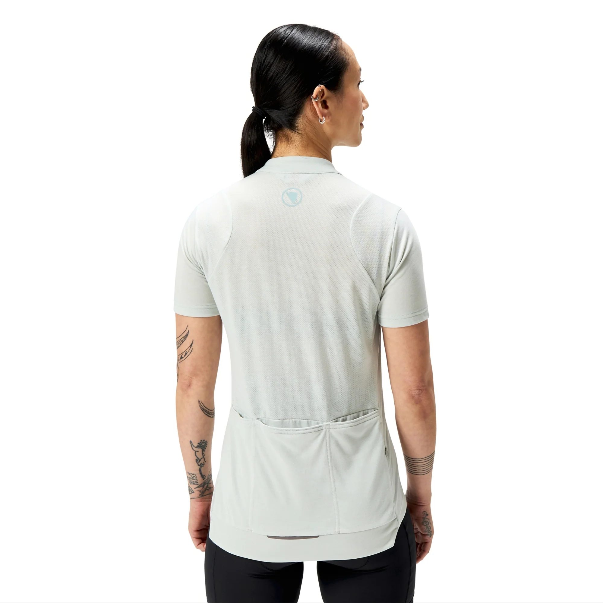 Maillot ENDURA LOOP ZIPPED Manches Courtes Femme Gris - Image 2
