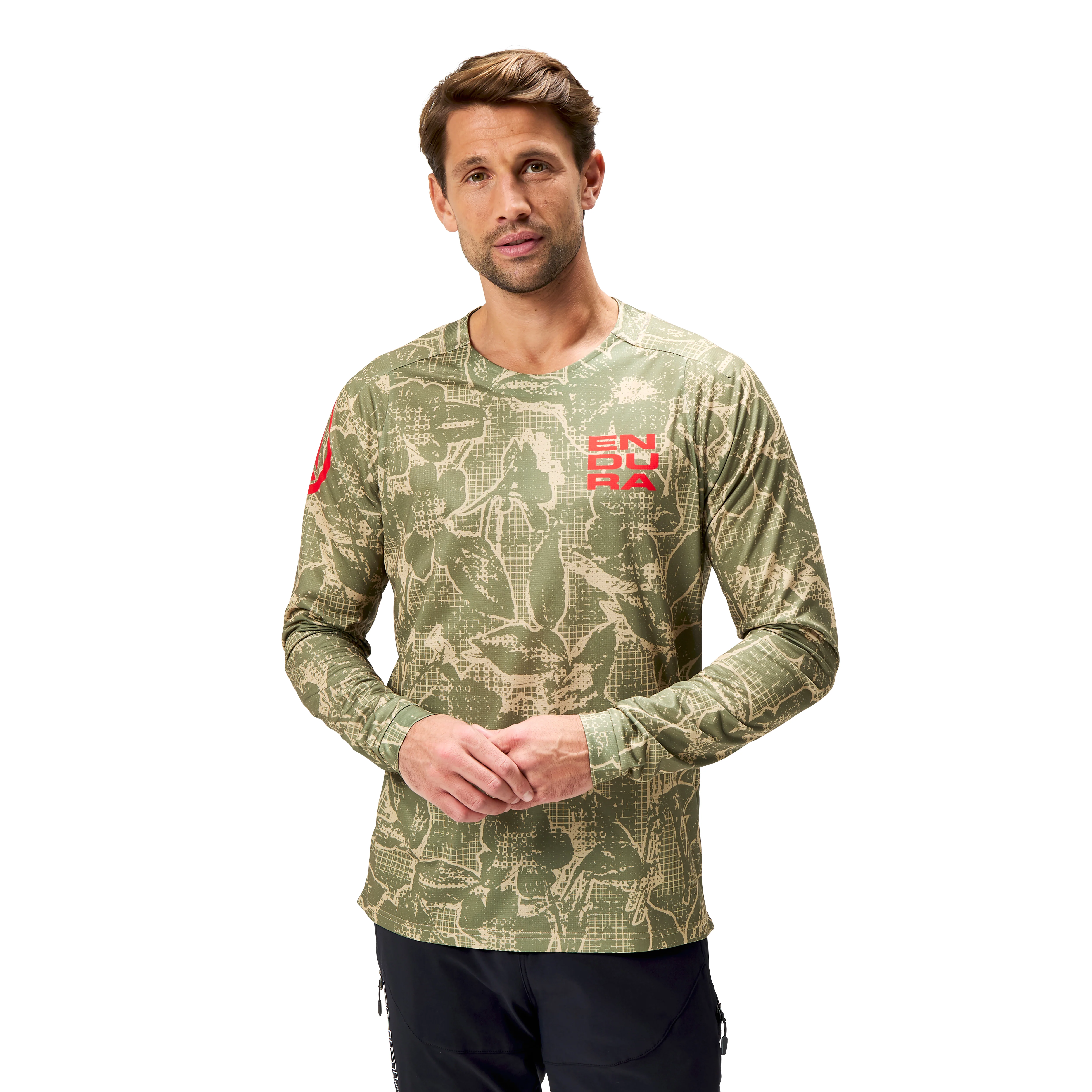 Maillot ENDURA LTD PRINTED Manches Longues Camo Kaki - Image 3