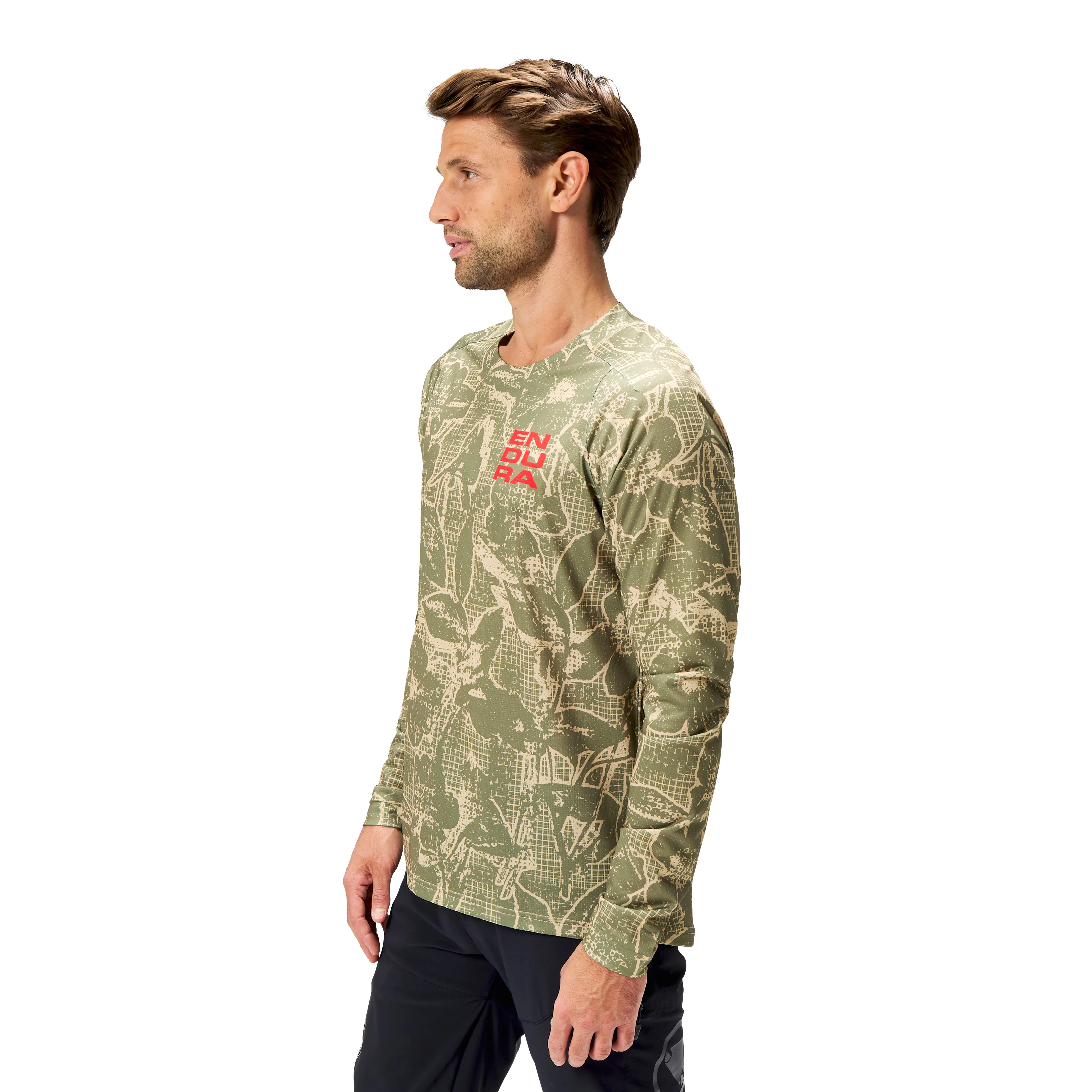 Maillot ENDURA LTD PRINTED Manches Longues Camo Kaki - Image 4