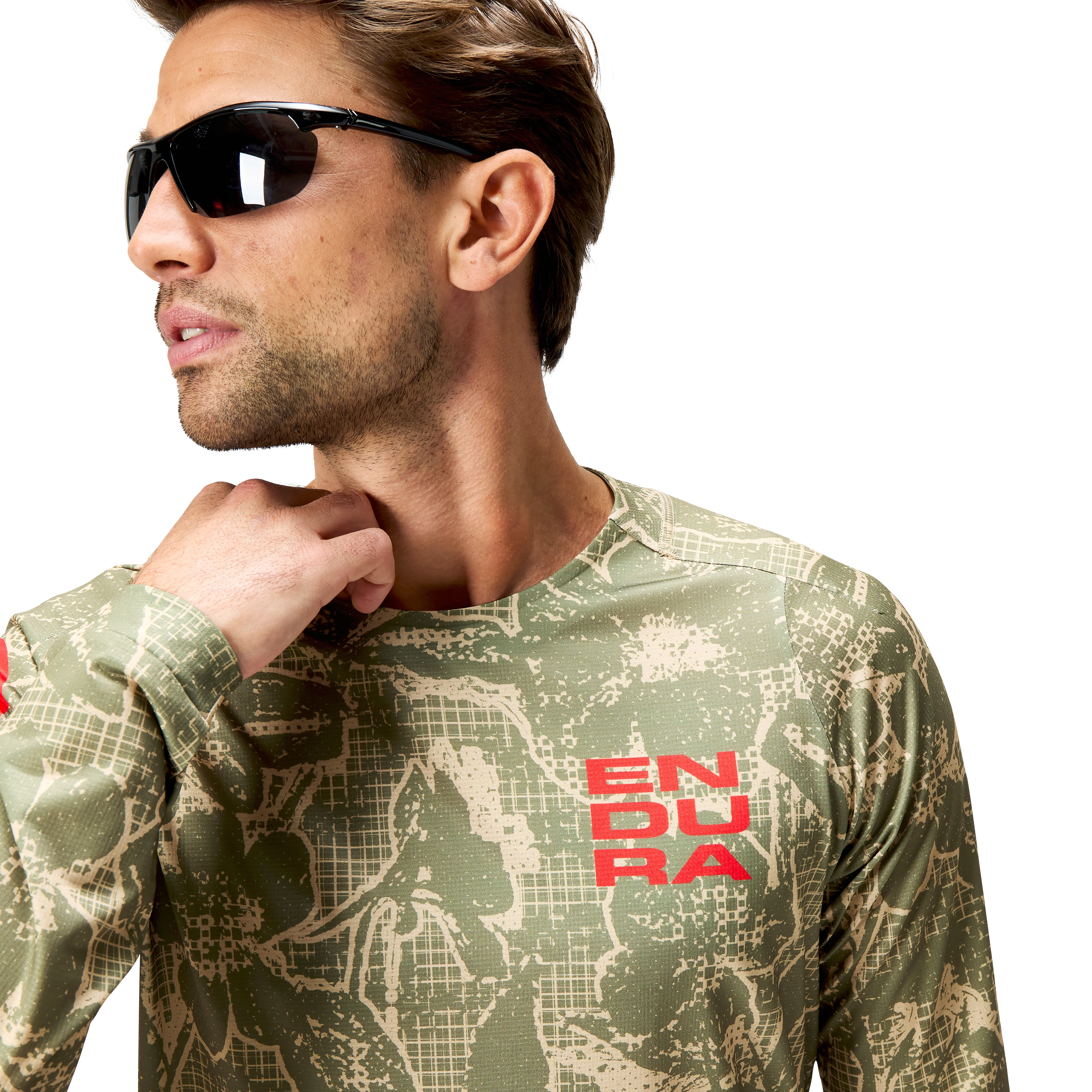 Maillot ENDURA LTD PRINTED Manches Longues Camo Kaki - Image 6