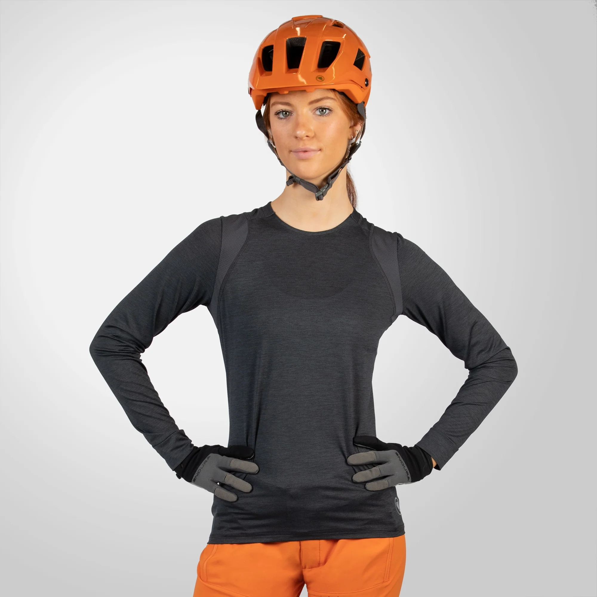 Maillot ENDURA SINGLETRACK Femme Manches Longues Gris - Image 4