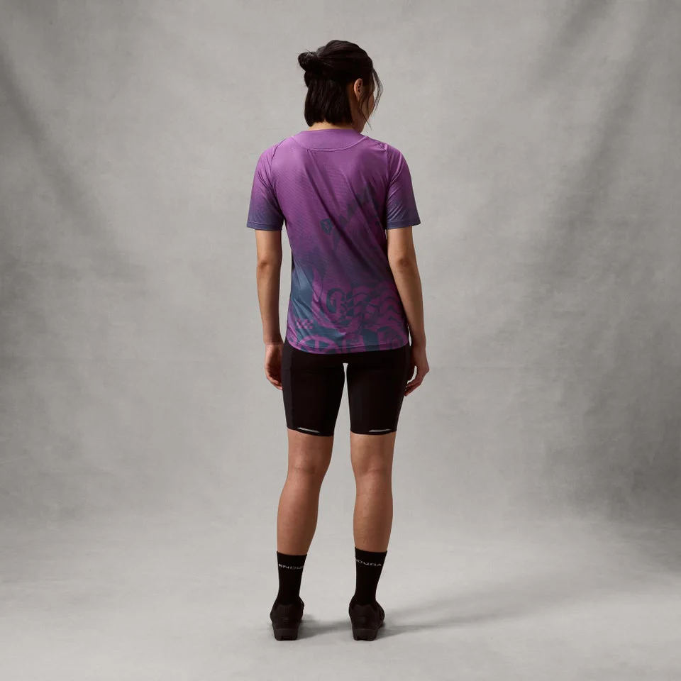Maillot ENDURA SINGLETRACK PRINT Manches Courtes Femme End Purple - Image 4