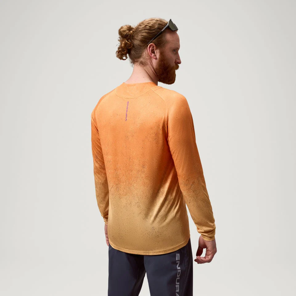 Maillot ENDURA SINGLETRACK PRINT Manches Longues End Orange - Image 2