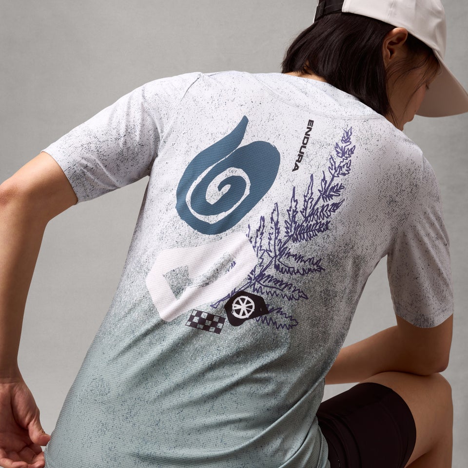 Maillot ENDURA SINGLETRACK PRINT Manches Courtes Femme Aero Blue - Image 7
