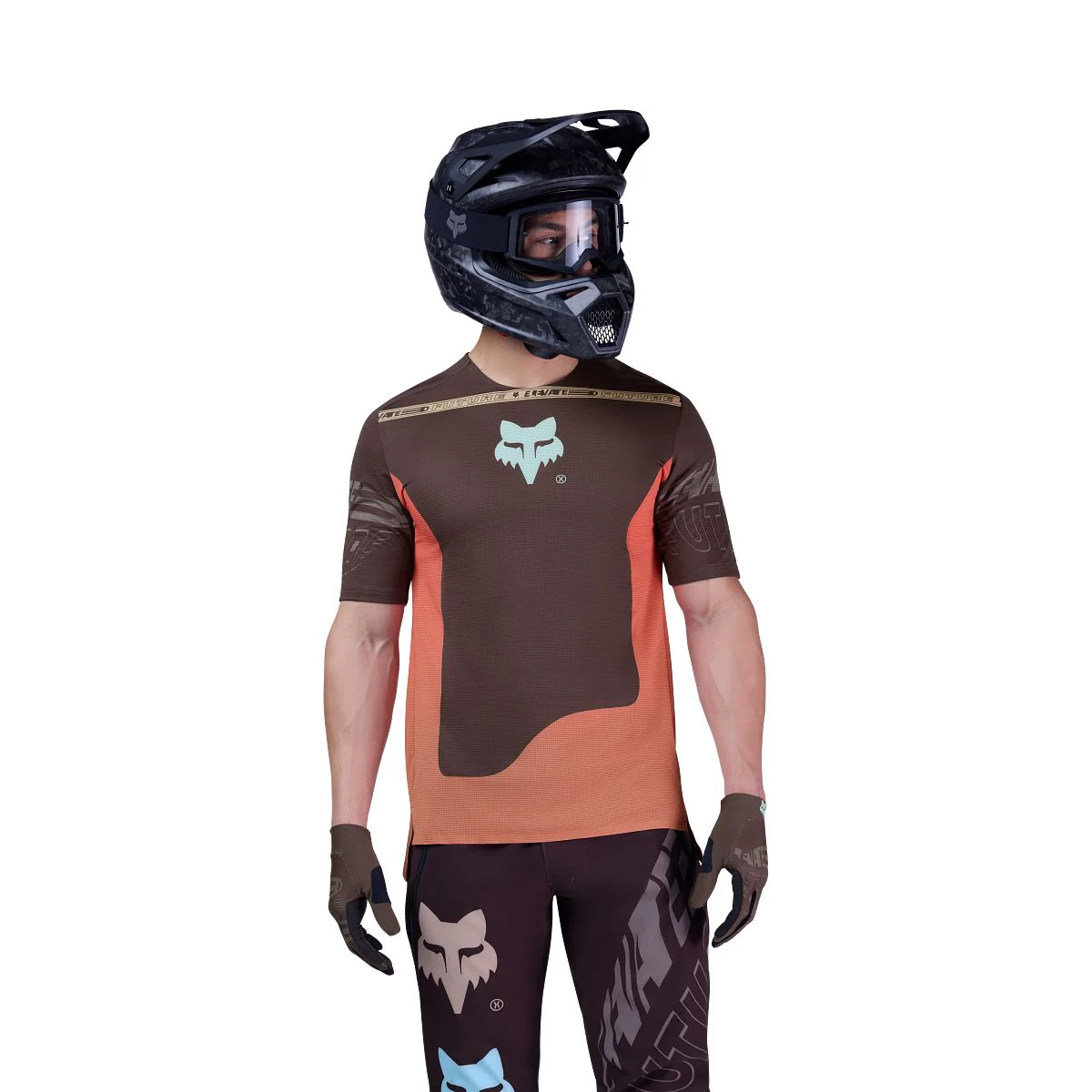 Maillot FOX FLEXAIR ELEVATED Manches Courtes Marron/Orange - Image 3