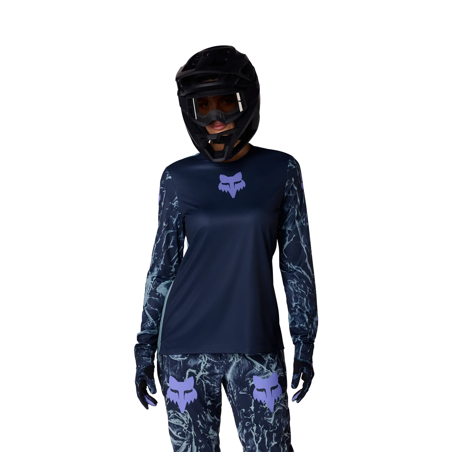 Maillot FOX RANGER IMAGE PRINT Femme Manches Longues Bleu - Image 3