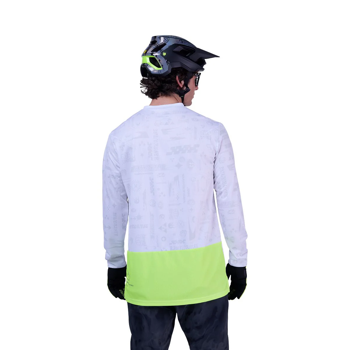 Maillot FOX RANGER LUNAR Manches Longues Blanc/Jaune - Édition Spéciale - Image 4