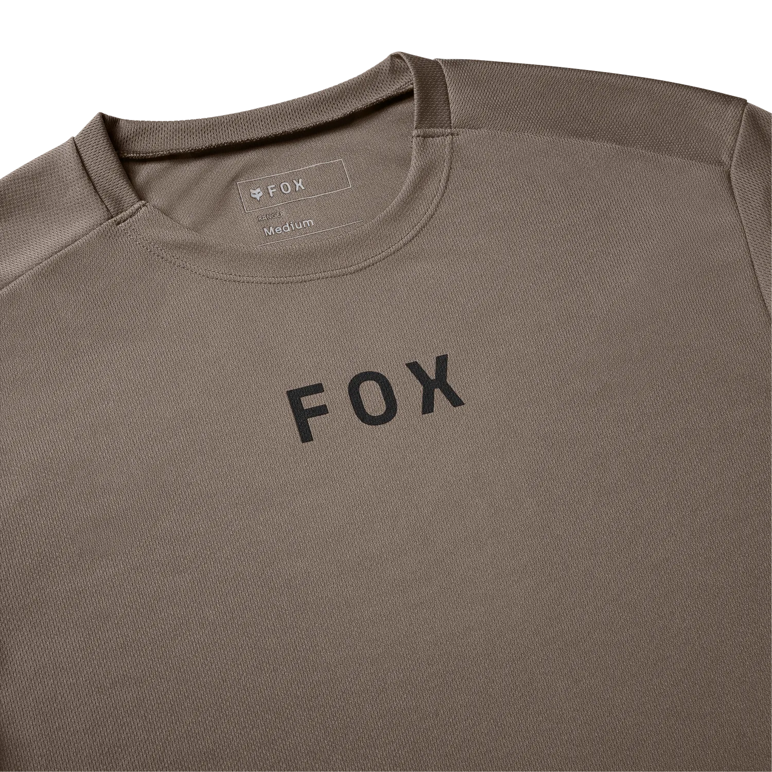 Maillot FOX RANGER WORDMARK Manches Courtes Brun Nutmeg - Image 6