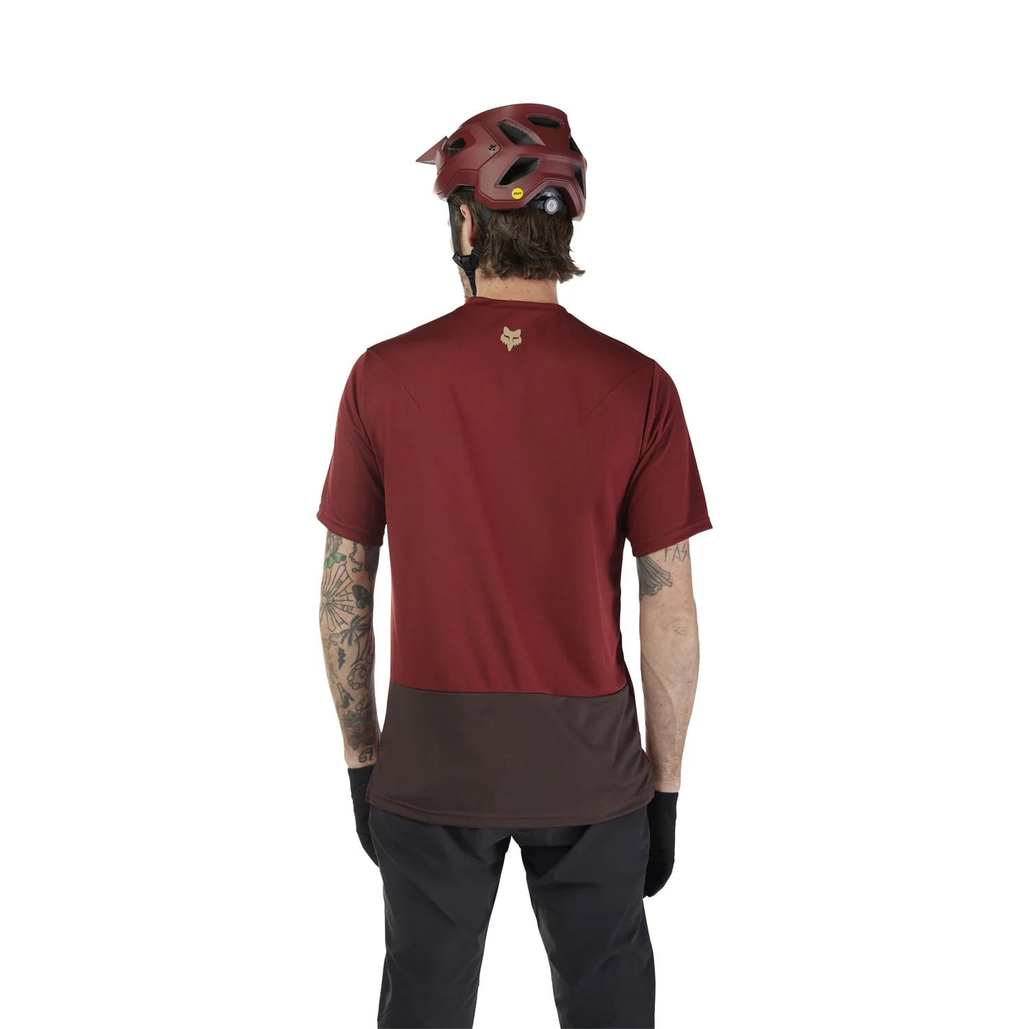 Maillot FOX RANGER WORDMARK Manches Courtes Bordeaux - Image 4