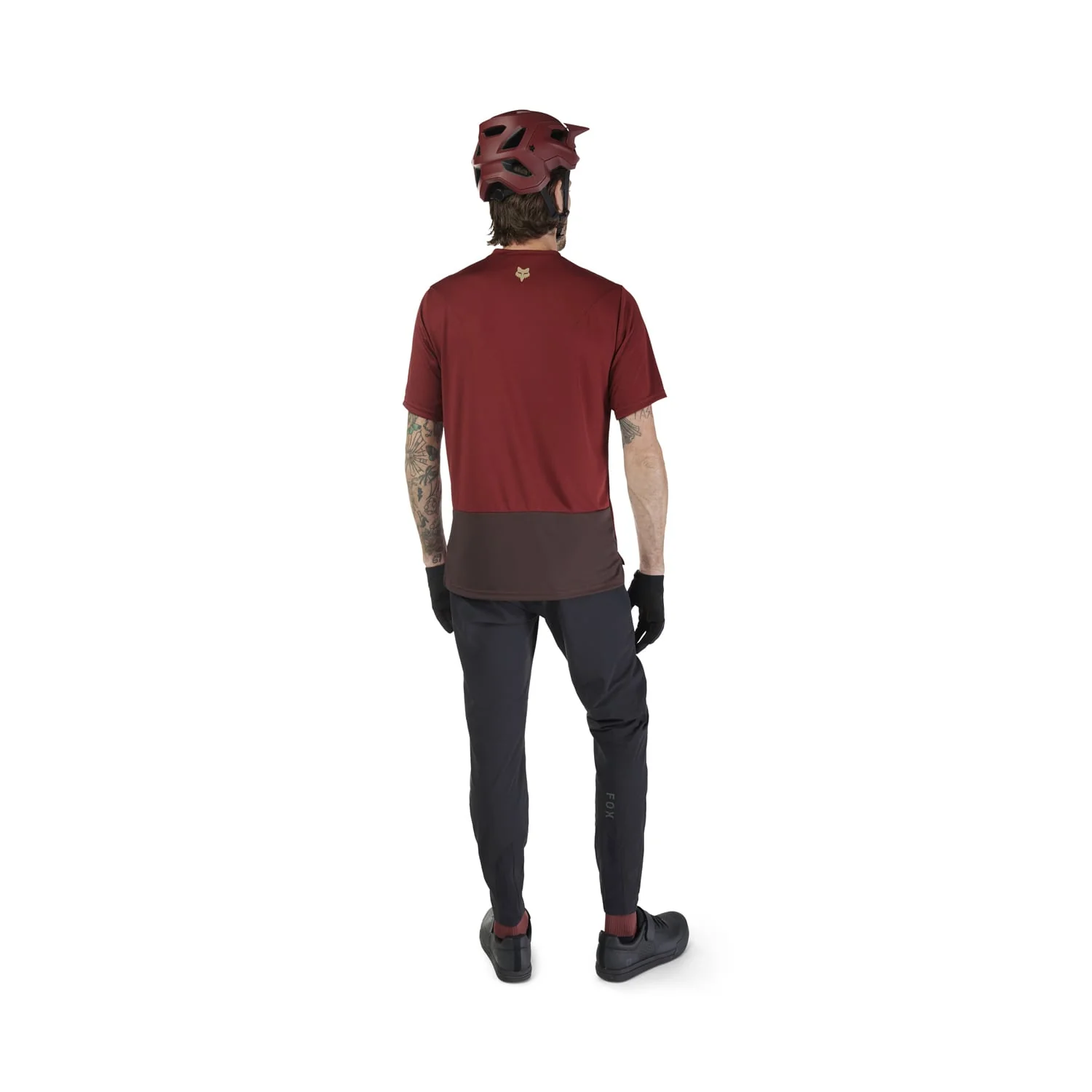 Maillot FOX RANGER WORDMARK Manches Courtes Bordeaux - Image 6