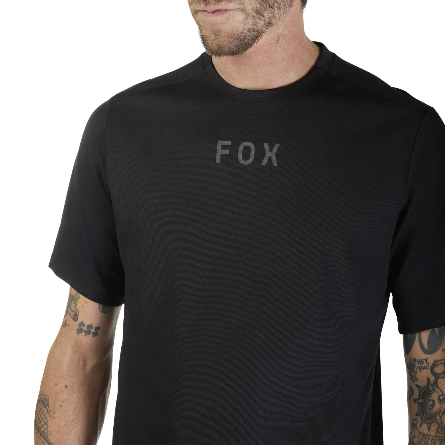 Maillot FOX RANGER WORDMARK Manches Courtes Noir - Image 5