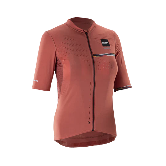 Maillot LEATT MTB ENDURANCE 5.0 CARGO Femme Manches Courtes Rouge
