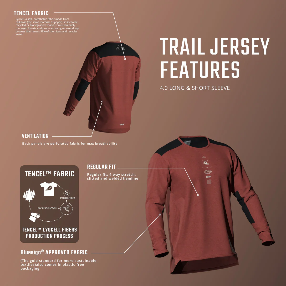 Maillot LEATT MTB TRAIL 3.0 Manches Longues Blanc - Image 4