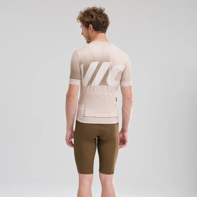 Maillot MAVIC AKSIUM GRAPHIC Manches Courtes Beige - Image 4