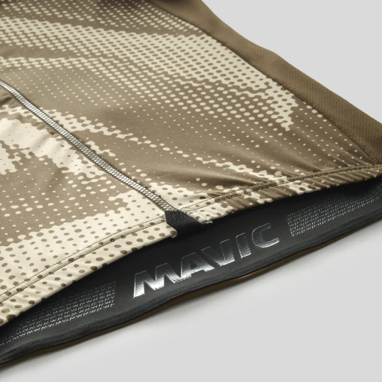 Maillot MAVIC AKSIUM GRAPHIC Manches Courtes Beige/Marron - Image 4