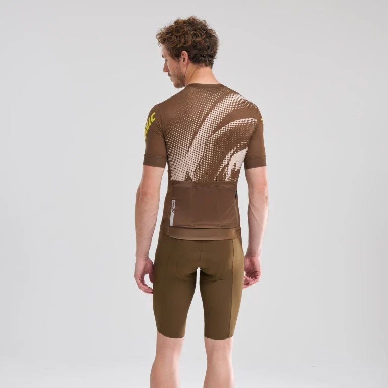 Maillot MAVIC AKSIUM GRAPHIC Manches Courtes Beige/Marron - Image 6