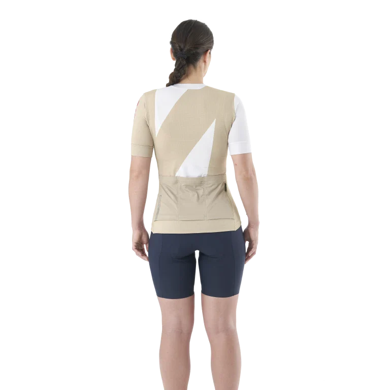 Maillot MAVIC AKSIUM GRAPHIC Manches Courtes Femme Beige - Image 5