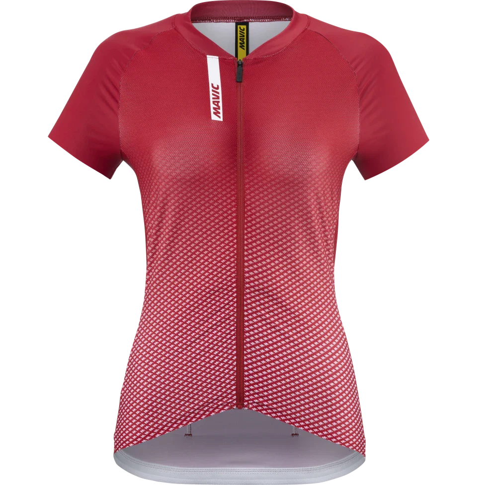 Maillot MAVIC AKSIUM Manches Courtes Femme Rouge