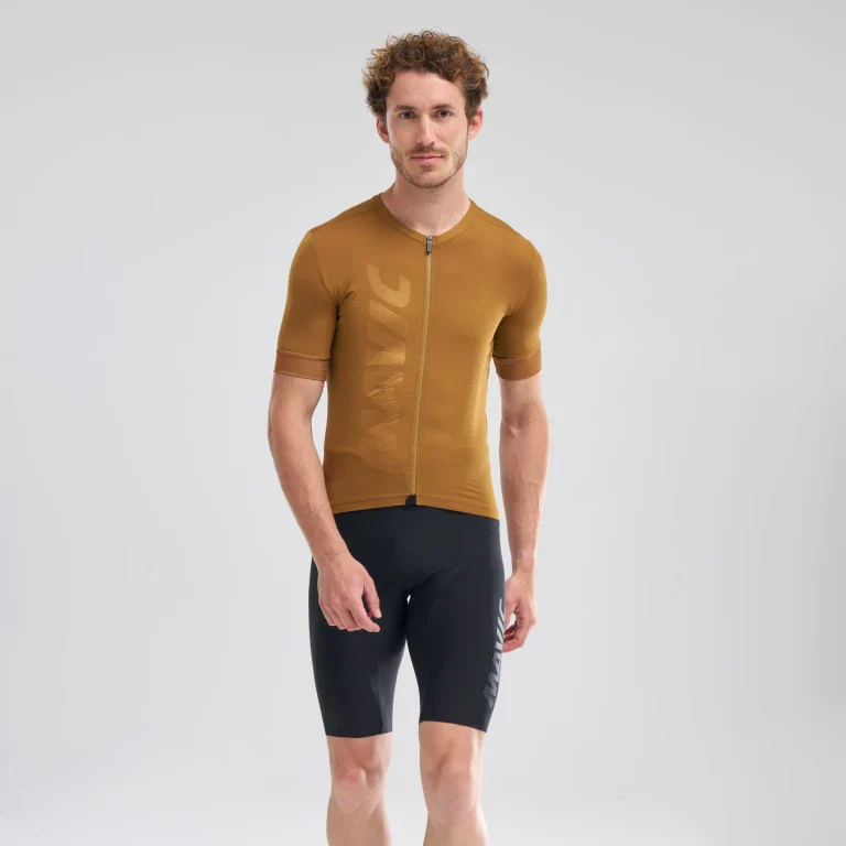 Maillot MAVIC AKSIUM Manches Courtes Marron - Image 4
