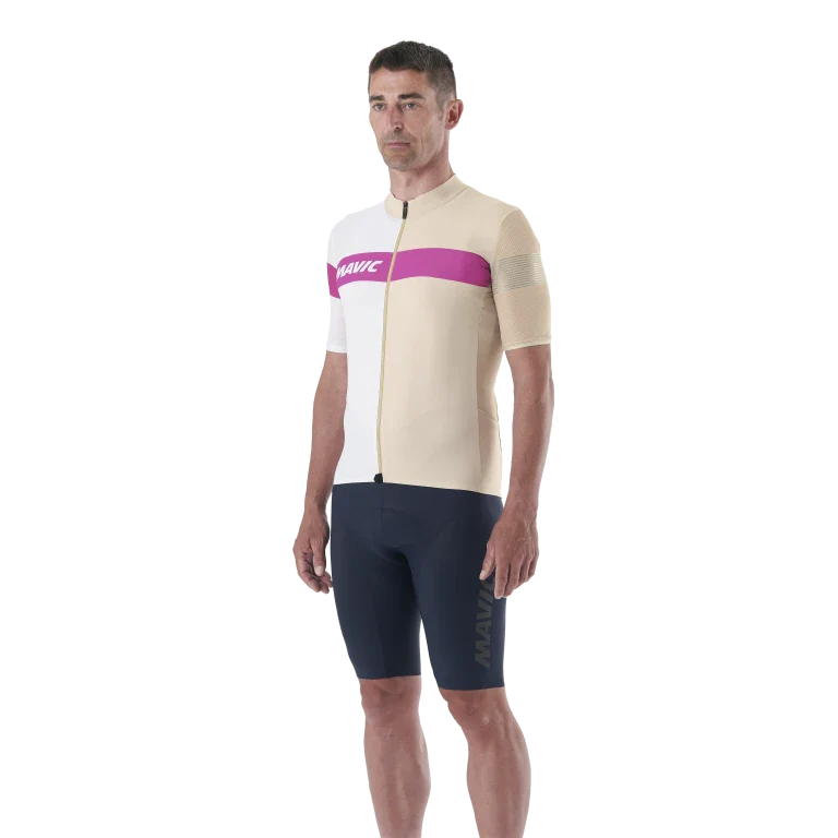 Maillot MAVIC KSYRIUM PRO Manches Courtes Beige - Image 6