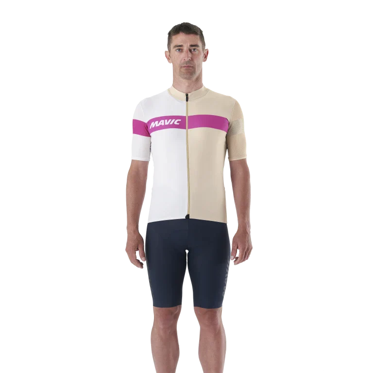 Maillot MAVIC KSYRIUM PRO Manches Courtes Beige - Image 7