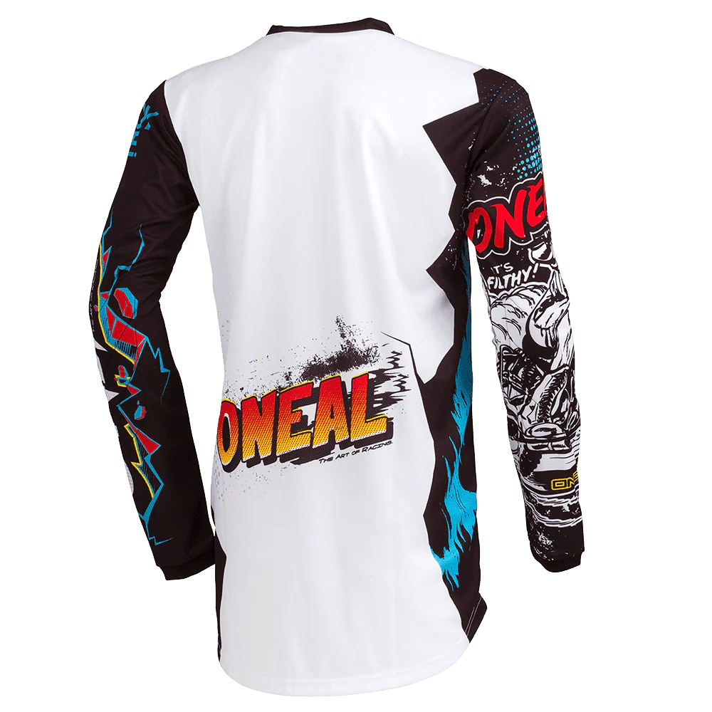 Maillot O'NEAL ELEMENT VILLAIN Junior Manches Longues Blanc - Image 2