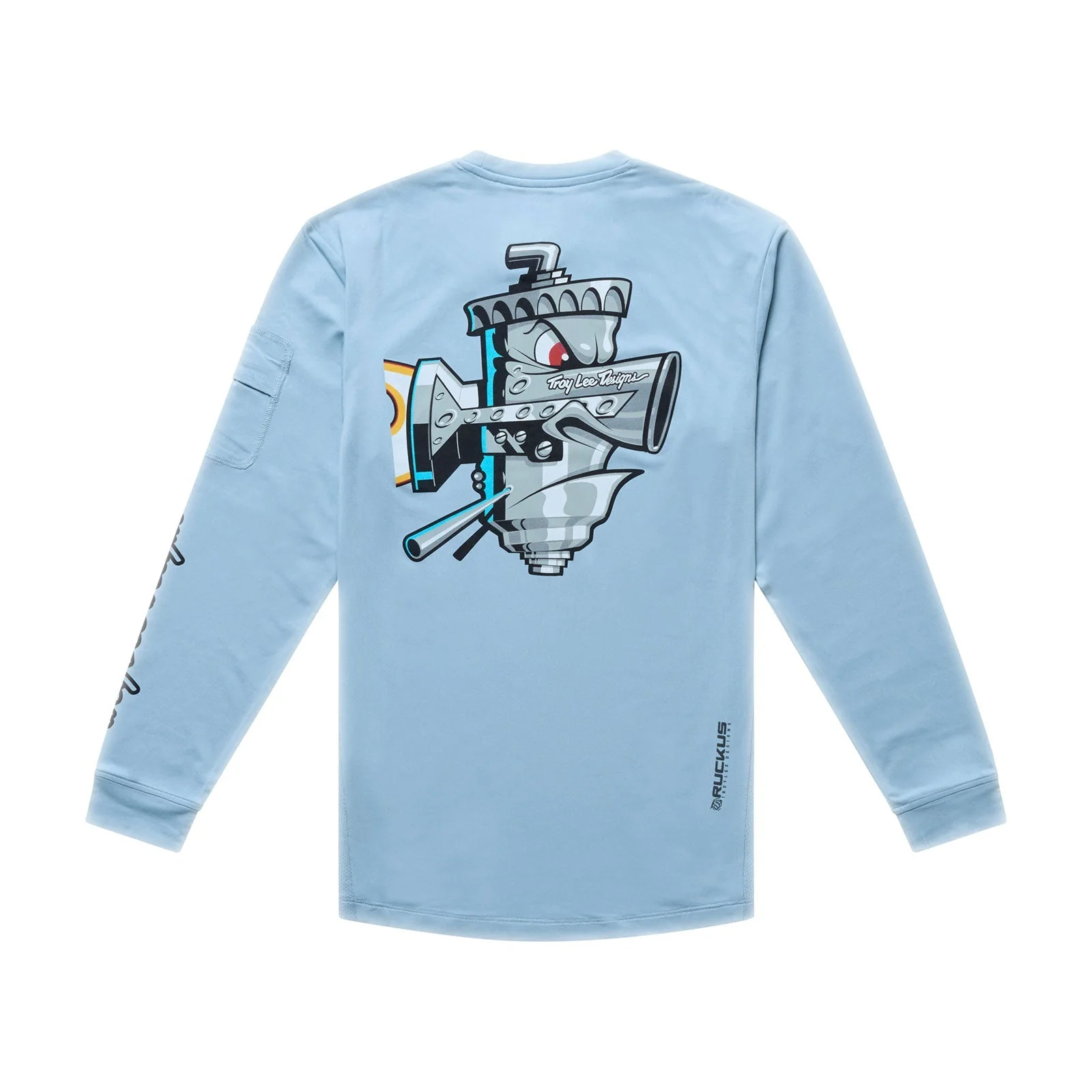 Maillot TROY LEE DESIGNS RUCKUS RIDE CARBS Junior Manches Longues Bleu - Image 2