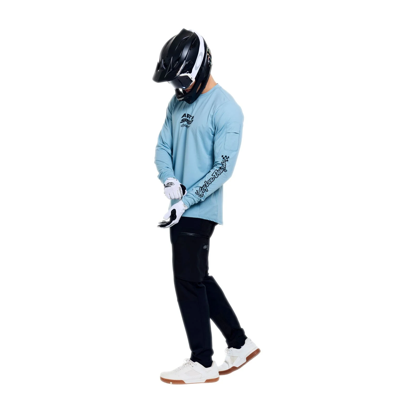 Maillot TROY LEE DESIGNS RUCKUS RIDE WAVES Manches Longues Bleu - Image 3